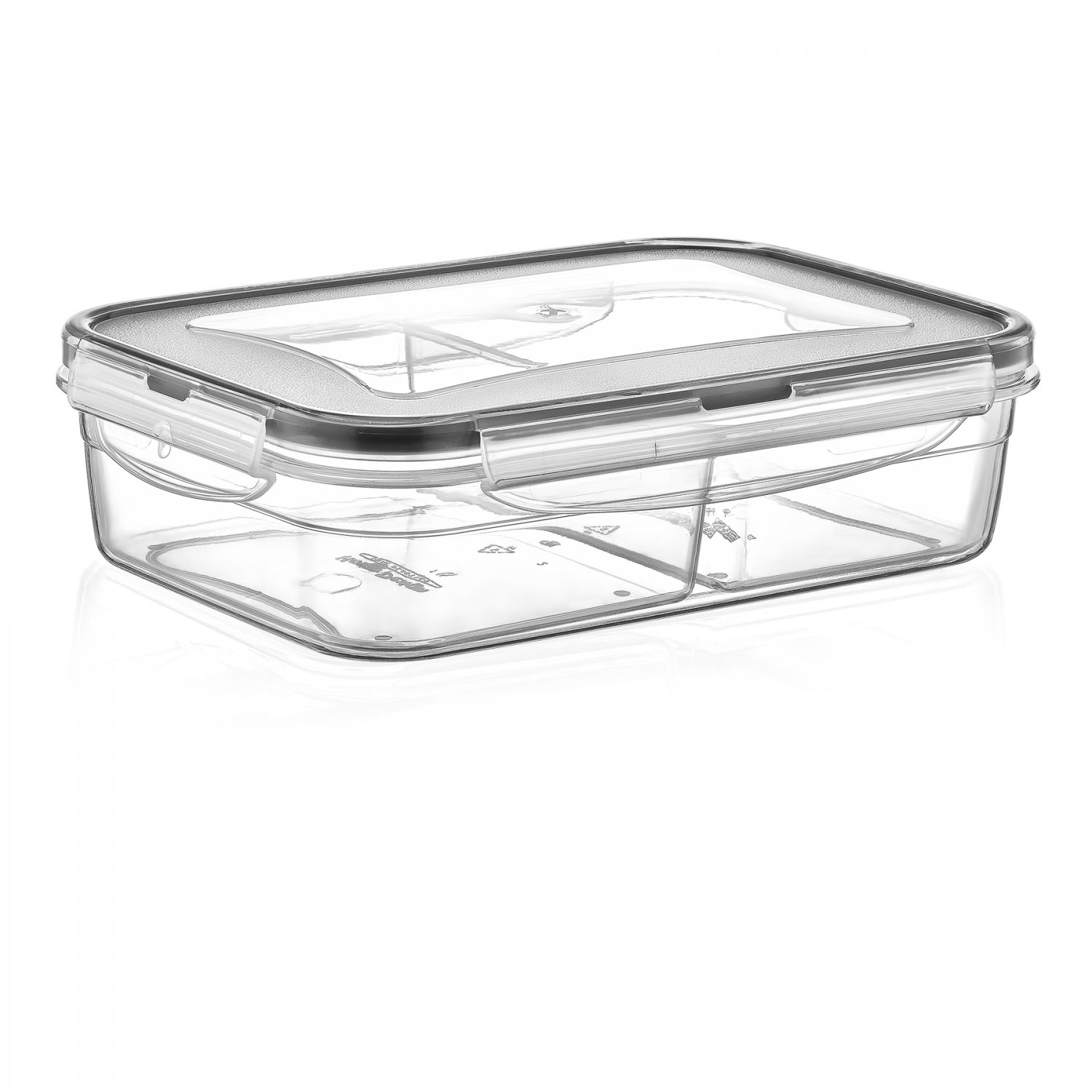 LC-505 FRESH BOX WITH 2 X REMOVABLE COMPARTMENT (0,5 LT. + 0,5 LT.) - Transparent NVFX