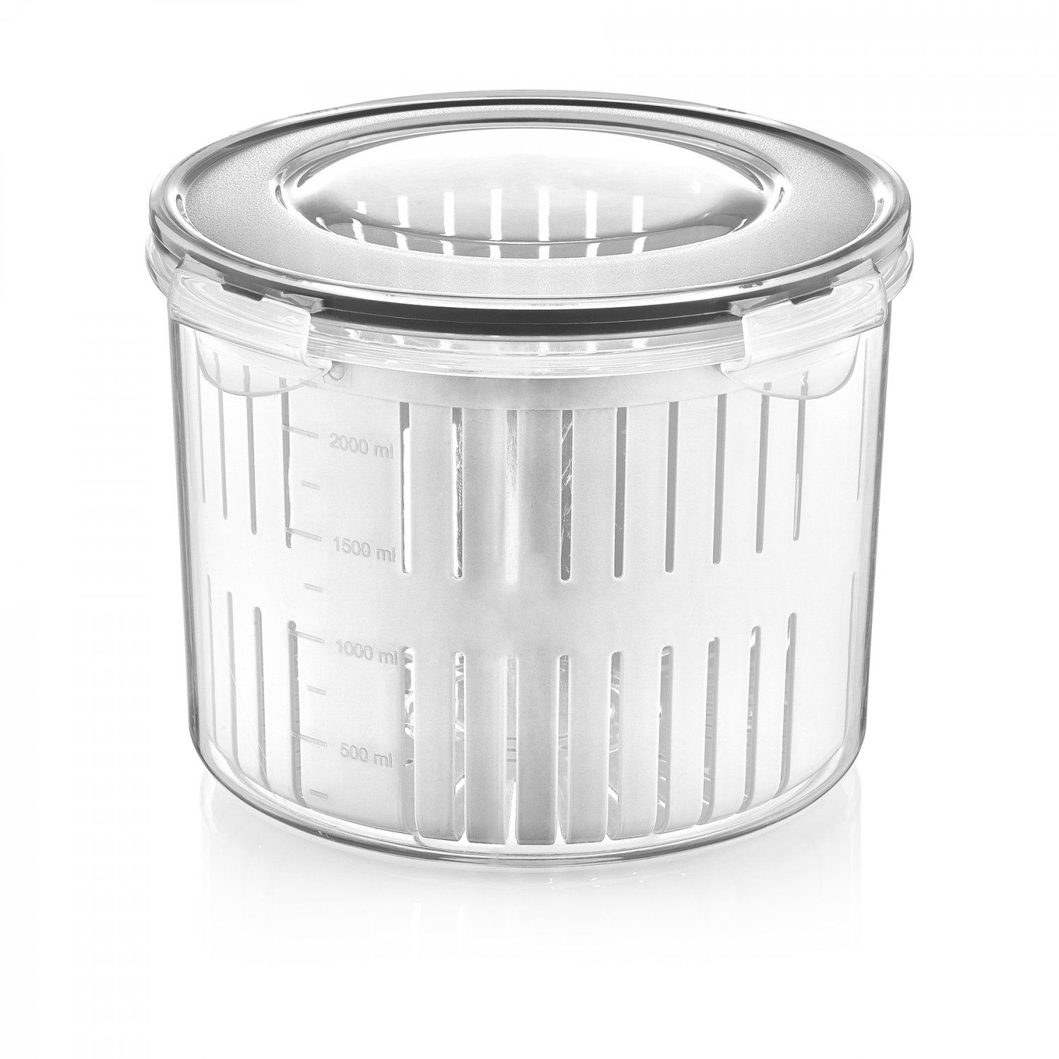 LC-650 FRESH BOX ROUND PICKLE HOLDER (2,5 LT.) - Transparent R80Z
