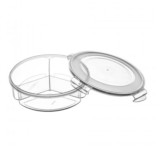 LC-500 FRESH BOX ROUND 3-POCKET (0,45 LT. X 3 ) - Transparent