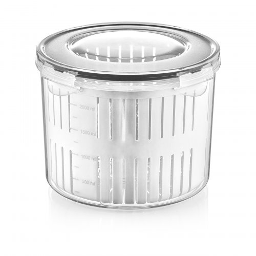 LC-650 FRESH BOX ROUND PICKLE HOLDER (2,5 LT.) - Transparent