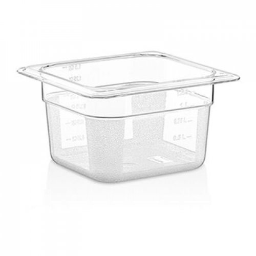 GN PC CONTAINERS 100 mm 1,25 Lt - 42 Oz GNP-16100 - Clear
