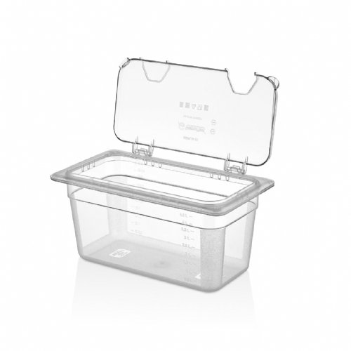 GNPC 1/2 Solid Flip Lid - GNPLM-13 - Clear