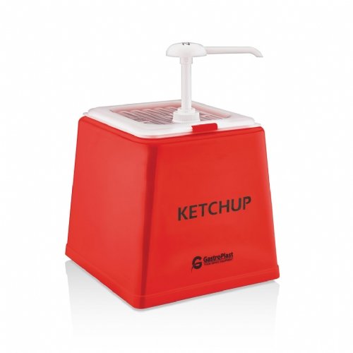 Ketchup Pump Dispenser GNPP 1/6 200 mm -  GDK-01 - Red